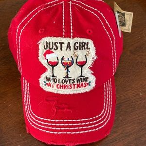 KBETHOS Truckers hat/Cap “Just a girl who loves wine at Christmas“